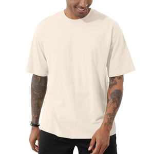High Quality 100% Cotton Oversized Heavy <b>Tshirt</b> Custom Printing Heavyweight T Shirt <b>Plain</b> Blank Men's T-shirt - Product Image 1