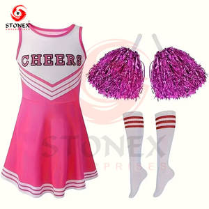 Custom <b>Cheerleader</b> Uniform Set for Women's | OEM Cheer Outfits Quick-Dry Customizable 100% Polyester Uniforms with Custom Logo - Product Image 3
