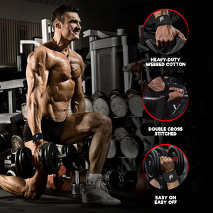 Customizable Unisex Fitness <b>Wrist</b> Wraps Lifting Straps Black Neoprene Rubber Custom Logo Size Customized <b>Weight</b> Lifting Gloves - Product Image 4