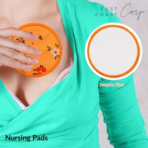Floral Pattern Bamboo Cotton Breastfeeding <b>Nursing</b> <b>Pads</b> Feeding Mothers Breast <b>Pads</b> with Shell Design Prevent Leakage Breast - Product Image 3