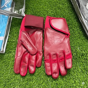 All Customized Color Professional Baseball Batting Gloves 100% Cowhide Leather Palm Custom Logo <b>Hook</b> Loop Closure Durable - Product Image 4