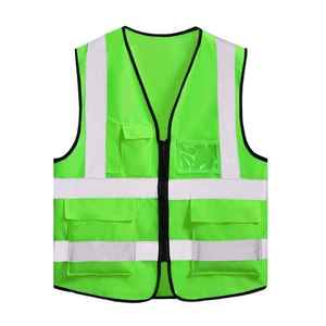 เสื้อกั๊กนิรภัยบนท้องถนน Hi VIS ระบายอากาศได้ดีคุณภาพพรีเมี่ยมแบบกำหนดเองสะท้อนแสงกระเป๋าใส่ทำงานมองเห็นได้ชัดเจนสำหรับคนงาน - Product Image 1