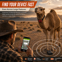 Collier de suivi GPS pour bovins GUPTOMES avec longue autonomie de la batterie, contrôle par application mobile et lecture des itinéraires de ferme pour la surveillance du bétail en pâturage
