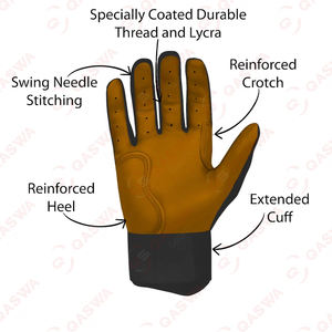 Gants de frappeur de baseball respirants et durables antidérapants Gant de frappeur de conception personnalisée professionnelle - Product Image 2