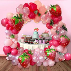 Kit de arco de guirnalda de globos de <span class=keywords><strong>fresa</strong></span>, decoración de fiesta de primer cumpleaños de bayas, decoración de revelación de género, decoración de fondo de fiesta temática de frutas - Product Image 5
