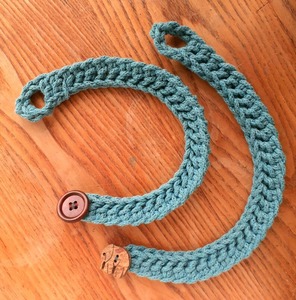 Crochet rideau cravate dos ensemble, dos cravate en coton recyclé pour rideaux, paire de dos noués à la main drapé - Product Image 4