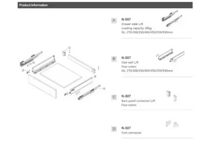 Việt Nam Cho Song Song Hộp Mở Rộng Đầy Đủ Đóng Mềm Kim Loại Liền Mạch Ngăn Kéo <span class=keywords><strong>Slide</strong></span> Cho Nhà Bếp Hiện Đại & Đồ Nội Thất Cho Nhà Kho - Product Image 6