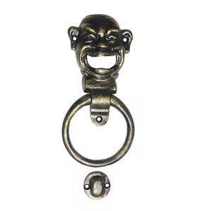 Aldaba de puerta de hierro fundido negro para puerta principal, aldaba de puerta decorativa, pieza de hardware - Product Image 4