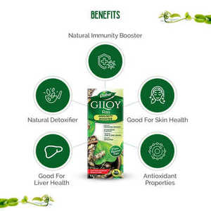 Jus de Dabur Giloy Ras authentique 1 Ltr Jus de santé à base de plantes naturelles soutenant l'immunité et la vitalité - Product Image 3