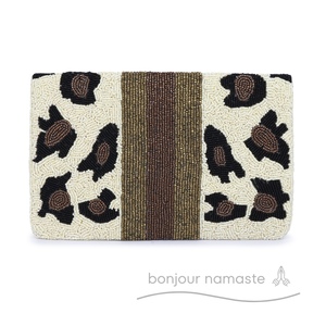 Borsa da donna firmata da sella 100% realizzata artigianalmente con perle di vetro | Ricamo ape | Borsa artigianale ecologica - Product Image 2
