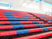 JY-750 Gradas Retráctiles Motorizadas Eléctricas, Sistema de Asientos Telescópicos para Gimnasios, Estadios y Arenas de Baloncesto Interiores