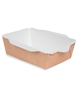 Tazón de ensalada de papel kraft de la mejor calidad 400 con tapa transparente a prueba de fugas para comida para llevar, exhibición de alimentos, logotipo personalizado - Product Image 2