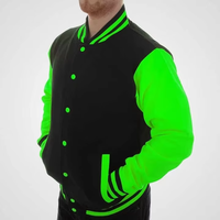 Blouson universitaire pour homme style baseball avec fermeture éclair et logo respirant – Collection Printemps – Vente en gros