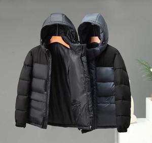 แจ็กเก็ตขนเป็ดสำหรับผู้ชายคอลเลคชั่นฤดูหนาวแบบใหม่มีฮู้ด OEM บอมเบอร์กีฬากลางแจ้งผ้าแคนวาสสไตล์สตรีทออกแบบโลโก้ได้ตามต้องการ - Product Image 5