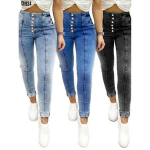 Women's High-Waisted <b>Button</b>-Front <b>Jeans</b>, 27426 - Product Image 4