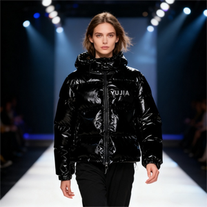 Veste matelassée à capuche en duvet pour homme sur mesure OEM, veste d'hiver en laine à col montant zippée - Product Image 3