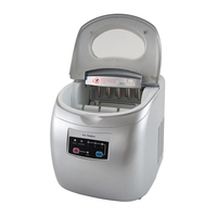 Machine à glaçons de comptoir domestique électrique avec refroidisseur d'eau Mini machine à glaçons portable 12kg/24h Machine à glaçons domestique