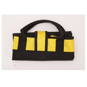 Bolsa de Compras Plegable de Nailon 1000 Denon Negra con Contraste Amarillo, Bolsa de Mano Reciclable con Cierre de Cremallera - Product Image 3