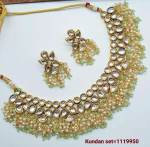 Indian Traditional Ethnic Gold Plated Copper Bridal Wedding Jewelry <b>Set</b> <b>for</b> <b>Women</b> Party Earrings & Necklace <b>Set</b> - Product Image 5
