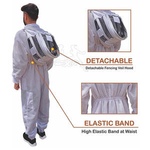 Ropa DE SEGURIDAD Oem Service 2025 Traje de apicultura Diseño personalizado Traje de apicultura Tamaño adulto Traje de Apicultura - Product Image 3
