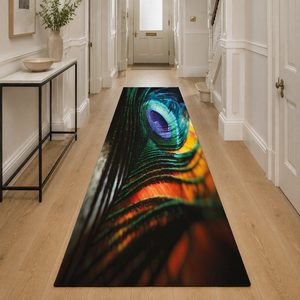 Alfombra de Chenilla Lavable a Máquina con Estampado Digital Tradicional Anatolia en Gris Carbón, Antideslizante, Modelo LXDP-0813 de RUGS DEPOT, Venta al Por Mayor - Product Image 5