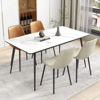 Meubles de salle à manger en vente chaude Table à manger rectangulaire blanche moderne Table à manger en céramique 6 places