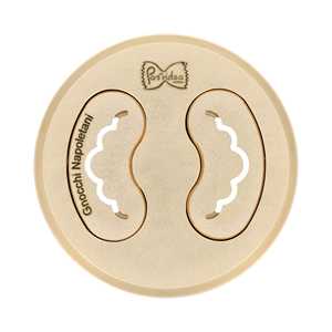Matriz de extrusión de pasta de bronce de 63.5 mm de diámetro para Gnocco Napoletano, compatible con varias máquinas de pasta. - Product Image 1