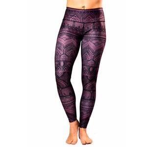 <b>Women's</b> High Waist Yoga Pants Breathable Seamless Workout <b>Leggings</b> Custom Sublimated Printed Spandex Polyester Elastic Waist All - Product Image 4