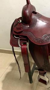 Silla de Montar Occidental de Cuero Marrón de Primera Calidad en Oferta, con Asiento Suave para Montar a Caballo a un Precio Accesible - Product Image 4