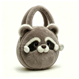 Bolso bandolera de peluche de mapache personalizado, peluche de mapache suave con correa ajustable, bolso de peluche de mapache con temática animal para niños - Product Image 6