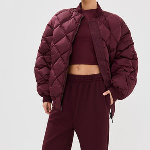 Vente en gros de vêtements pour femmes bombardier avec fermeture éclair veste en satin d'hiver meilleure qualité bombardier en satin pour femmes pour vêtements de ville - Product Image 5