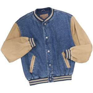 Nouveau Style hommes veste universitaire 100% coton hiver col montant Premium personnalisé vêtements tendance industrie mode - Product Image 1