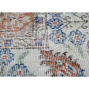 Tapis en laine noué à la main vintage grande surface Pae-2883, motif floral rouge-orange, pour salon, couloir, chambre d'adolescent, rectangulaire - Product Image 3