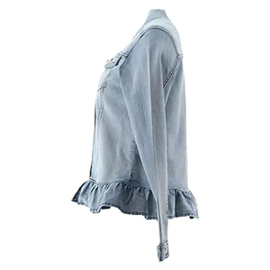 Wholesale Price Casual Washed Denim <b>Jackets</b> for <b>Men</b> High Quality Blue Regular Hooded Varsity <b>Jacket</b> 100% Cotton <b>Summer</b> Ronpex - Product Image 2
