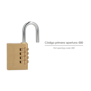 Lucchetto a combinazione in ottone da 28 mm. 4 cifre - Product Image 3