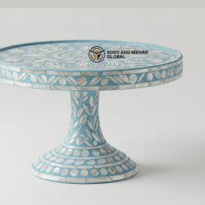 Base Redonda para Pastel Addy and Mehar Global con Incrustaciones de Nácar - Modelo Ecológico Hecho a Mano CS0054 - Product Image 4