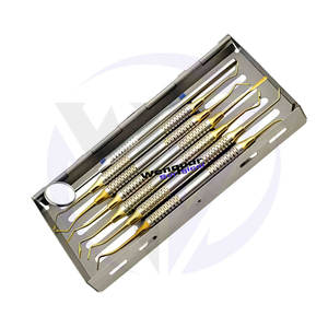 Wenquar Lot de 5 instruments d'élévation des sinus dentaires Plateau en acier Outils de greffe osseuse et de chirurgie implantaire avec points de soudure à poignée solide - Product Image 3
