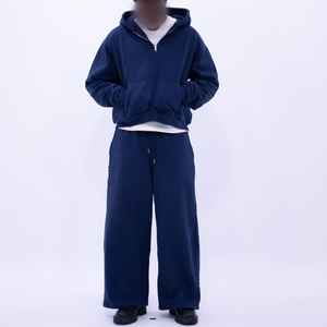 Conjunto de 2 Piezas de Sudadera con Capucha y Pantalones Deportivos Holgados de Estilo Urbano, Sudadera con Capucha Gruesa Informal Unisex - Product Image 2