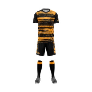 Conjunto de uniformes de fútbol sublimados personalizados Camiseta de fútbol de equipo personalizado y kit de pantalones cortos Ropa deportiva transpirable OEM/ODM - Product Image 1