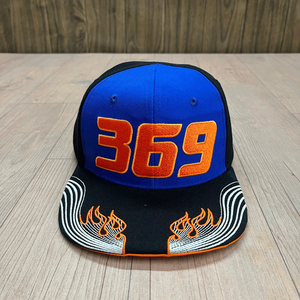 หมวกแก๊ปปักลายโลโก้แบบกำหนดเอง ป้ายทอ ปักลาย หมวก Snapback สีน้ำเงินดำ ปีกแบน สไตล์สตรีท 6 แผง สำหรับผู้ใหญ่ ใส่ได้ทั้งชายและหญิง หมวกลำลอง - Product Image 6