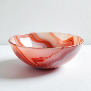 Cuenco para servir de resina multicolor, acabado brillante de diseñador con patrones artísticos en remolino, ideal para mesa de comedor, exhibición y decoración de frutas - Product Image 3