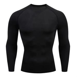 Customized Design Men Compression Shirts <b>Black</b> Color <b>Long</b> <b>Sleeves</b> Athletic Gym MMA BJJ Rash Guard for Men's - Product Image 3