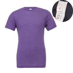 Bella + toile unisexe Tri-Blend T-shirt à manches courtes imprimé personnalisé solide doux coton/bambou fibre T-Shirts - Product Image 2