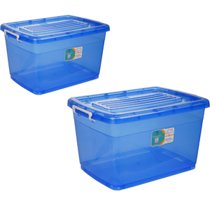 ภาชนะสี่เหลี่ยม75L ทนทานสำหรับจัดเก็บใช้สำหรับเก็บภาชนะเก็บข้าวถังเก็บขนาดต่างๆของบ้าน - Product Image 4