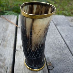 NOUVEAU MUG DE CORNE DE BUFFALO À BOIRE DE MEILLEURE QUALITÉ BIÈRE À BOIRE Tasse Viking à prix abordable de l'Inde Occasion de Noël - Product Image 4