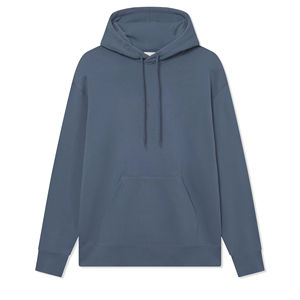 Sweat à capuche vierge à manches longues pour hommes 100% coton doux avec logo personnalisé et broderie au prix de gros - Product Image 1