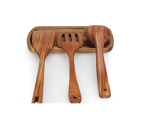 Style Solid Wood Spoon <b>Holder</b> and <b>Chopsticks</b> Rest Rack Handmade Spoon <b>Holder</b> for square Shape Hot Sale - Product Image 6