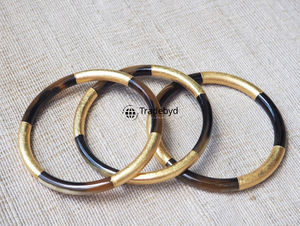 Bracelets en corne naturelle faits à la main, qualité supérieure, bijoux de mode bohème de luxe, ensemble unisexe, cadeau Tradebyd - Product Image 2