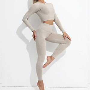 Ropa deportiva personalizada para mujer, ropa deportiva sin costuras para mujer, conjuntos de Ropa para Niñas, conjuntos de gimnasio y Fitness, conjuntos de ropa de Yoga para niñas - Product Image 3