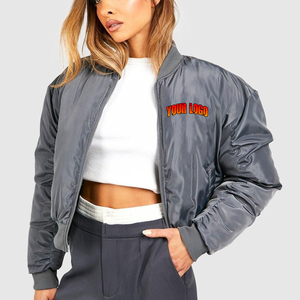 Veste universitaire en satin 2025 de haute qualité pour femmes, vêtements décontractés d'hiver à la mode, veste universitaire personnalisée avec logo brodé pour femmes - Product Image 6